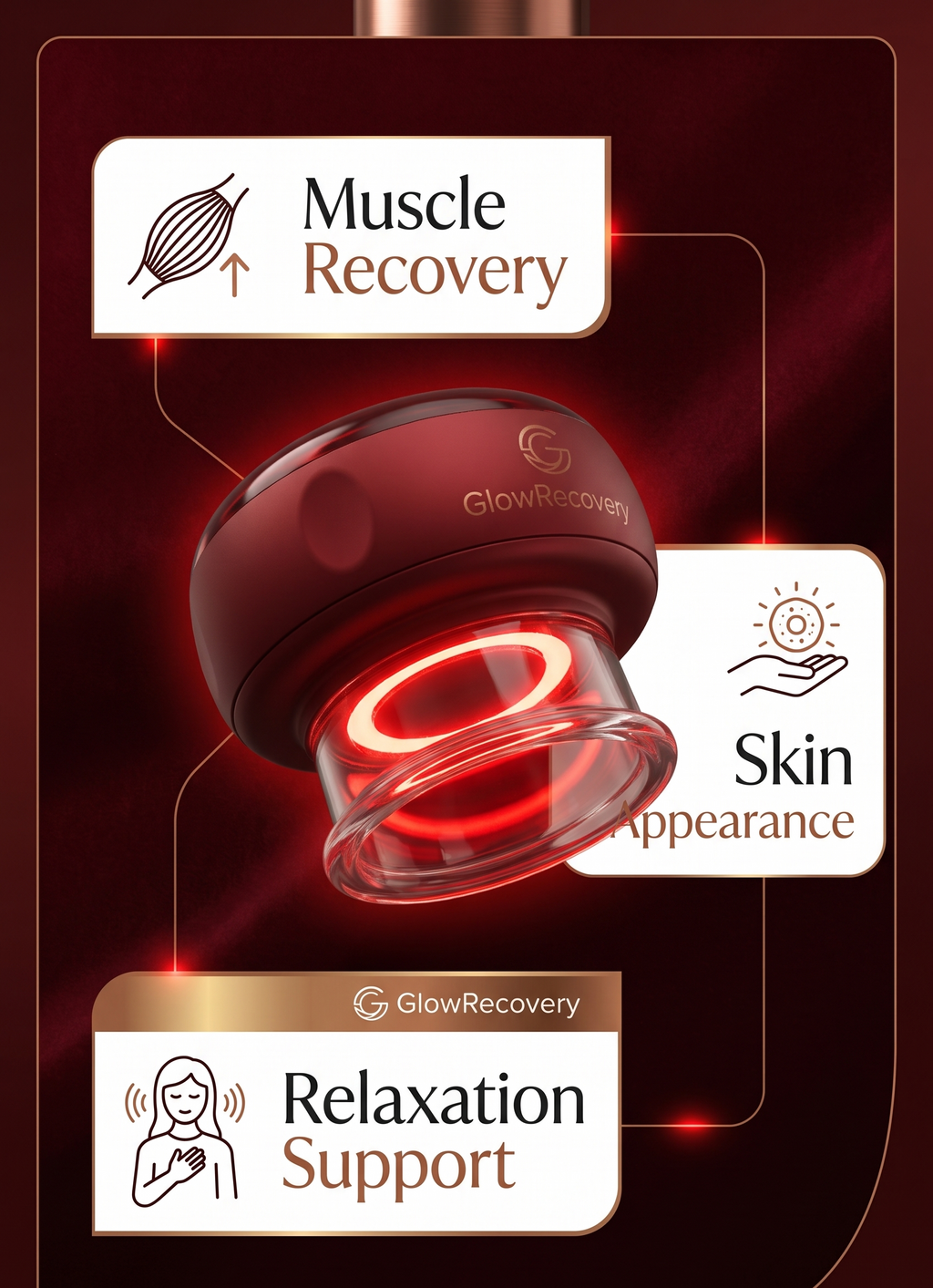 GlowRevive Red Light Recovery Massager | Deep Muscle Relief in 20 Minutes